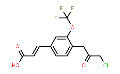 1807404-96-1 | 4-(3-Chloro-2-oxopropyl)-3-(trifluoromethoxy)cinnamic acid