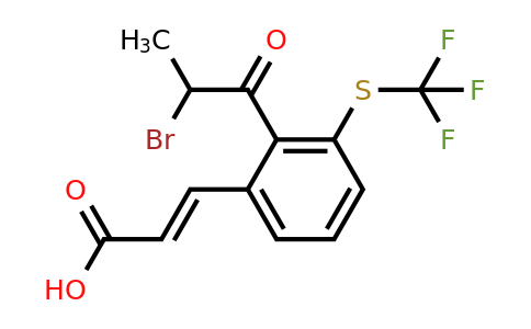 1807405-15-7 | 2-(2-Bromopropanoyl)-3-(trifluoromethylthio)cinnamic acid