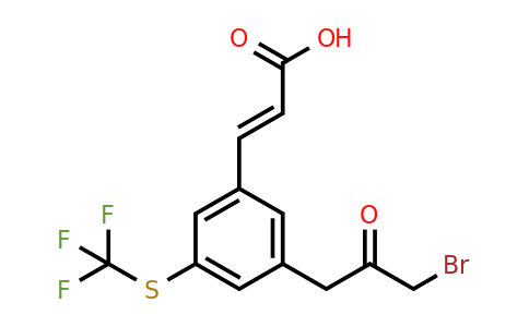 1807405-35-1 | 3-(3-Bromo-2-oxopropyl)-5-(trifluoromethylthio)cinnamic acid