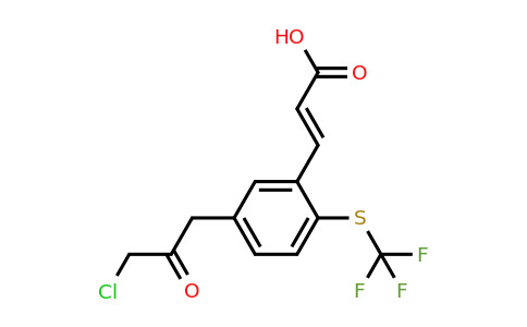 1807405-51-1 | 5-(3-Chloro-2-oxopropyl)-2-(trifluoromethylthio)cinnamic acid