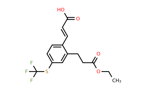 1807406-33-2 | 2-(3-Ethoxy-3-oxopropyl)-4-(trifluoromethylthio)cinnamic acid