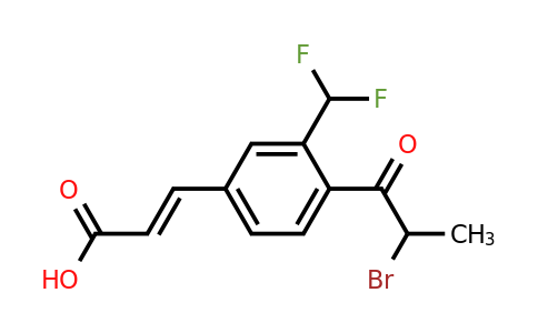 1807406-72-9 | 4-(2-Bromopropanoyl)-3-(difluoromethyl)cinnamic acid