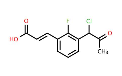 1807407-27-7 | 3-(1-Chloro-2-oxopropyl)-2-fluorocinnamic acid