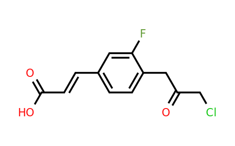 1807407-35-7 | 4-(3-Chloro-2-oxopropyl)-3-fluorocinnamic acid