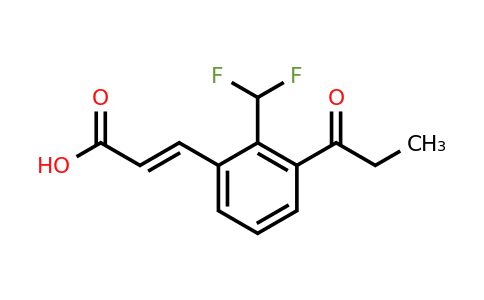 2-(Difluoromethyl)-3-propionylcinnamic acid