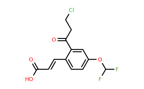 1807408-11-2 | 2-(3-Chloropropanoyl)-4-(difluoromethoxy)cinnamic acid