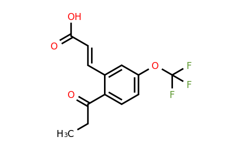 1807408-32-7 | 2-Propionyl-5-(trifluoromethoxy)cinnamic acid