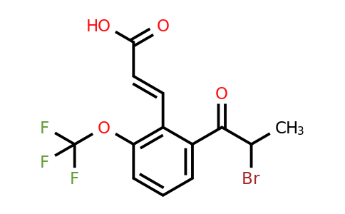 1807408-37-2 | 2-(2-Bromopropanoyl)-6-(trifluoromethoxy)cinnamic acid