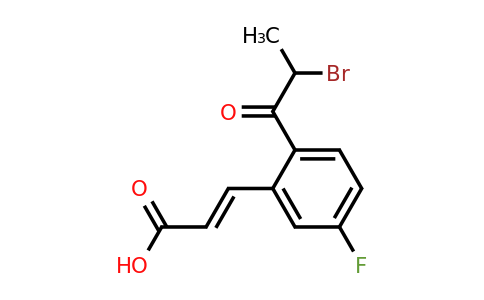 1807408-67-8 | 2-(2-Bromopropanoyl)-5-fluorocinnamic acid