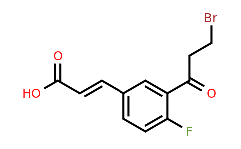 1807408-72-5 | 3-(3-Bromopropanoyl)-4-fluorocinnamic acid