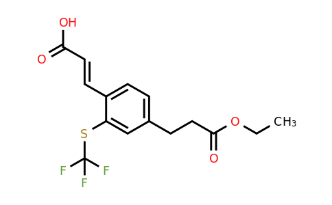 1807410-52-1 | 4-(3-Ethoxy-3-oxopropyl)-2-(trifluoromethylthio)cinnamic acid