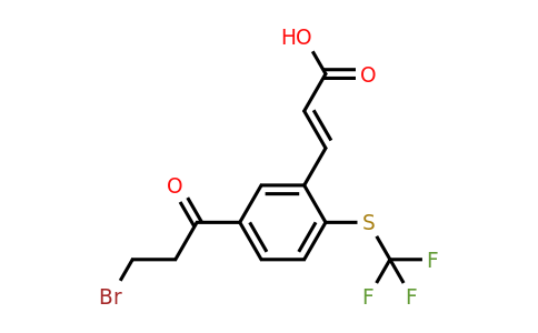 1807410-56-5 | 5-(3-Bromopropanoyl)-2-(trifluoromethylthio)cinnamic acid