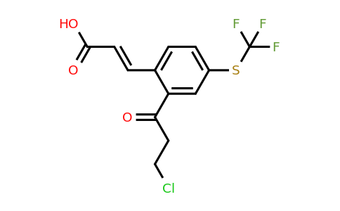 1807410-59-8 | 2-(3-Chloropropanoyl)-4-(trifluoromethylthio)cinnamic acid