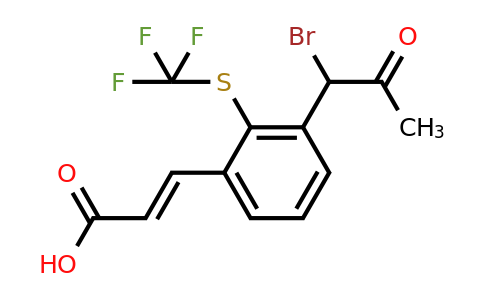 1807410-67-8 | 3-(1-Bromo-2-oxopropyl)-2-(trifluoromethylthio)cinnamic acid