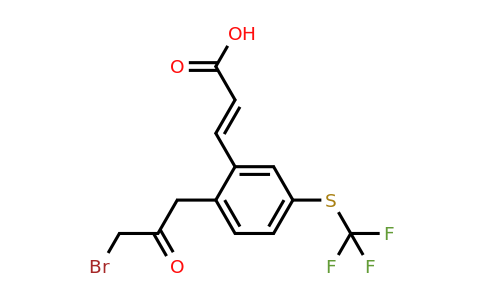 1807410-71-4 | 2-(3-Bromo-2-oxopropyl)-5-(trifluoromethylthio)cinnamic acid