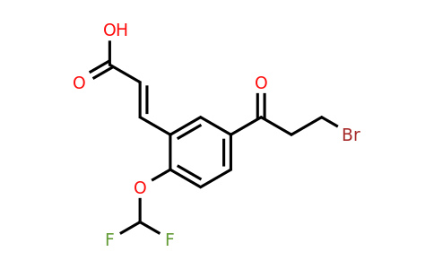 1807411-27-3 | 5-(3-Bromopropanoyl)-2-(difluoromethoxy)cinnamic acid