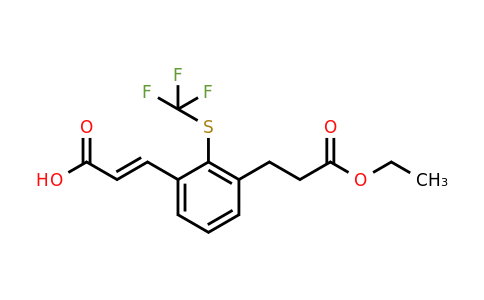 1807411-45-5 | 3-(3-Ethoxy-3-oxopropyl)-2-(trifluoromethylthio)cinnamic acid