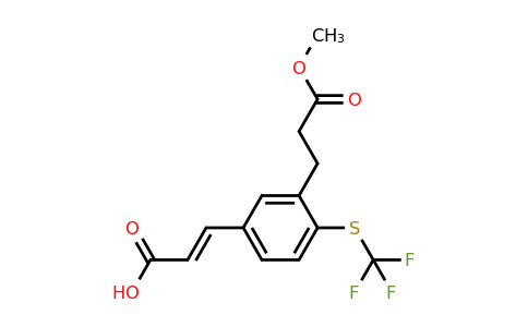 1807411-56-8 | 3-(3-Methoxy-3-oxopropyl)-4-(trifluoromethylthio)cinnamic acid