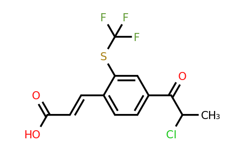 1807411-77-3 | 4-(2-Chloropropanoyl)-2-(trifluoromethylthio)cinnamic acid