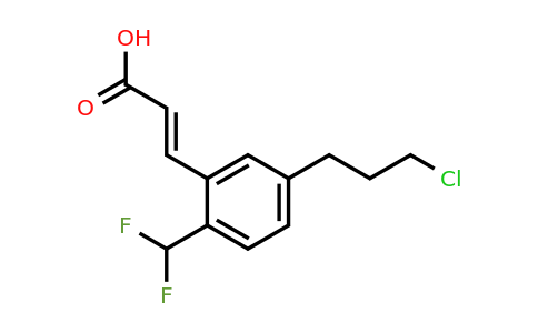 1807412-42-5 | 5-(3-Chloropropyl)-2-(difluoromethyl)cinnamic acid