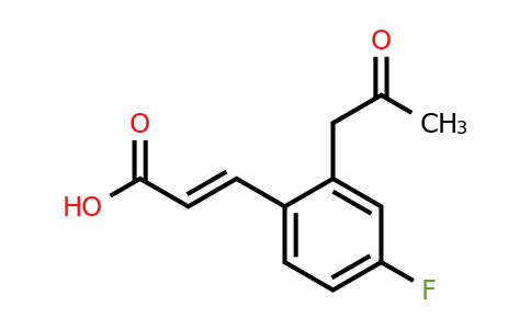1807416-81-4 | 4-Fluoro-2-(2-oxopropyl)cinnamic acid