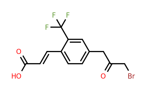 1807417-00-0 | 4-(3-Bromo-2-oxopropyl)-2-(trifluoromethyl)cinnamic acid