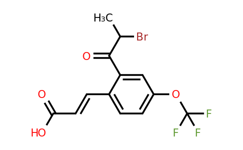 1807418-40-1 | 2-(2-Bromopropanoyl)-4-(trifluoromethoxy)cinnamic acid