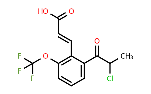 1807418-43-4 | 2-(2-Chloropropanoyl)-6-(trifluoromethoxy)cinnamic acid