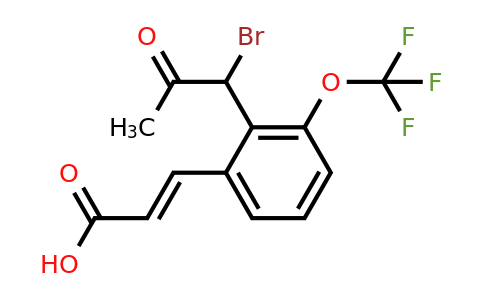 1807418-59-2 | 2-(1-Bromo-2-oxopropyl)-3-(trifluoromethoxy)cinnamic acid