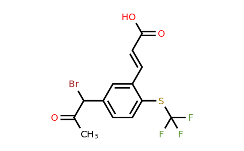 1807418-76-3 | 5-(1-Bromo-2-oxopropyl)-2-(trifluoromethylthio)cinnamic acid