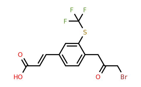 1807418-84-3 | 4-(3-Bromo-2-oxopropyl)-3-(trifluoromethylthio)cinnamic acid