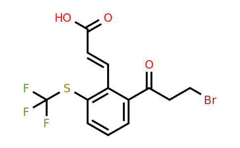1807419-84-6 | 2-(3-Bromopropanoyl)-6-(trifluoromethylthio)cinnamic acid