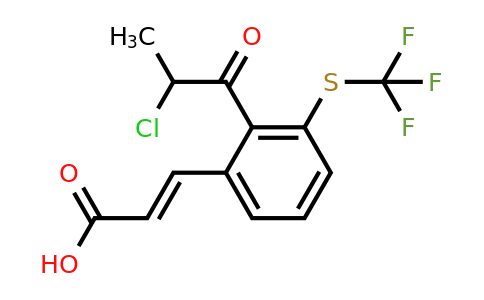 1807419-96-0 | 2-(2-Chloropropanoyl)-3-(trifluoromethylthio)cinnamic acid
