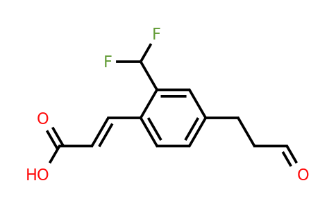 1807420-29-6 | 2-(Difluoromethyl)-4-(3-oxopropyl)cinnamic acid
