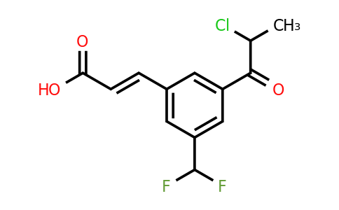 1807420-31-0 | 3-(2-Chloropropanoyl)-5-(difluoromethyl)cinnamic acid