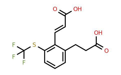 1807420-58-1 | 2-(2-Carboxyethyl)-6-(trifluoromethylthio)cinnamic acid