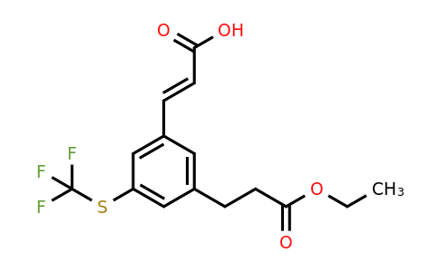 1807420-60-5 | 3-(3-Ethoxy-3-oxopropyl)-5-(trifluoromethylthio)cinnamic acid