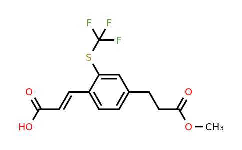 1807420-62-7 | 4-(3-Methoxy-3-oxopropyl)-2-(trifluoromethylthio)cinnamic acid