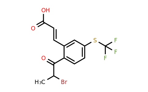1807420-70-7 | 2-(2-Bromopropanoyl)-5-(trifluoromethylthio)cinnamic acid