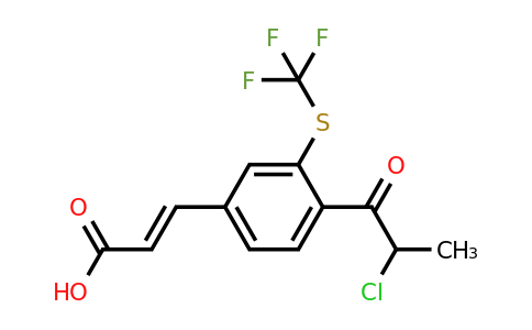 1807420-75-2 | 4-(2-Chloropropanoyl)-3-(trifluoromethylthio)cinnamic acid
