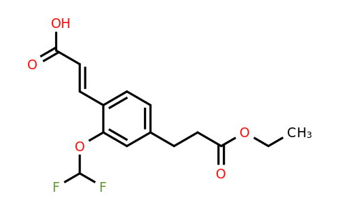 1807423-12-6 | 2-(Difluoromethoxy)-4-(3-ethoxy-3-oxopropyl)cinnamic acid