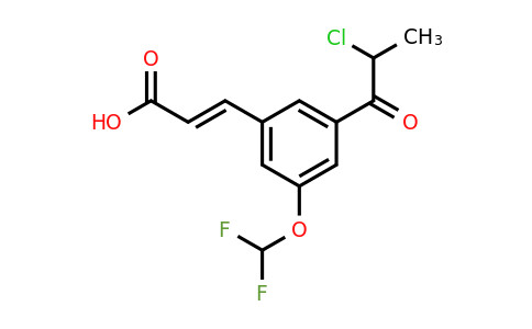 1807423-48-8 | 3-(2-Chloropropanoyl)-5-(difluoromethoxy)cinnamic acid