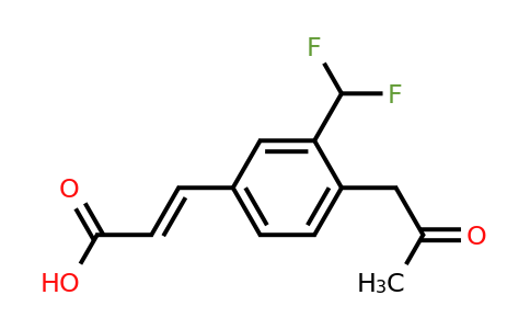 1807424-35-6 | 3-(Difluoromethyl)-4-(2-oxopropyl)cinnamic acid