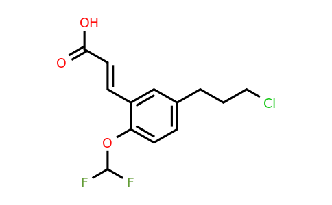 1807427-13-9 | 5-(3-Chloropropyl)-2-(difluoromethoxy)cinnamic acid