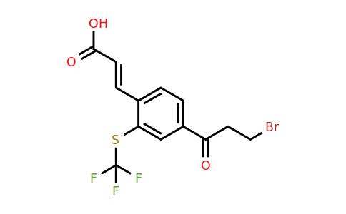 1807429-44-2 | 4-(3-Bromopropanoyl)-2-(trifluoromethylthio)cinnamic acid
