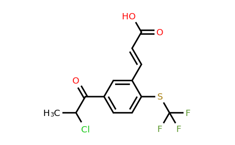 1807429-48-6 | 5-(2-Chloropropanoyl)-2-(trifluoromethylthio)cinnamic acid