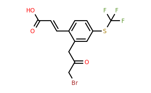 1807429-62-4 | 2-(3-Bromo-2-oxopropyl)-4-(trifluoromethylthio)cinnamic acid