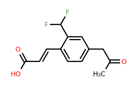 1807430-47-2 | 2-(Difluoromethyl)-4-(2-oxopropyl)cinnamic acid