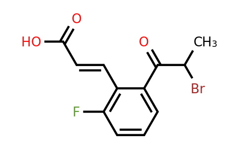 1807431-61-3 | 2-(2-Bromopropanoyl)-6-fluorocinnamic acid