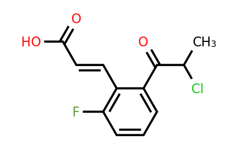1807431-72-6 | 2-(2-Chloropropanoyl)-6-fluorocinnamic acid
